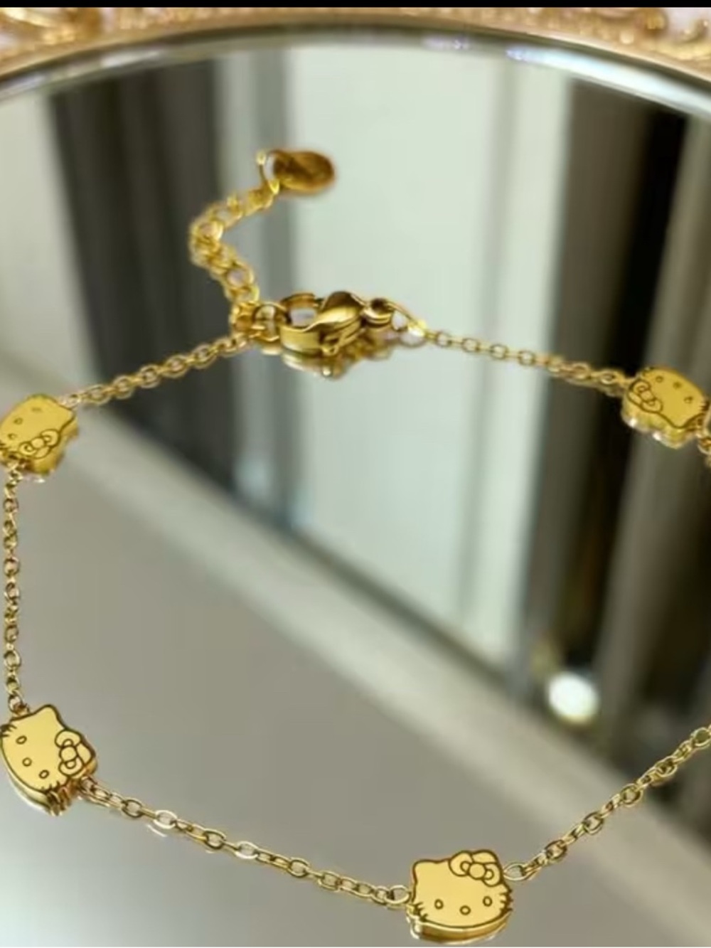 Sanrio Gold Hello Kitty Charm Chain Bracelet